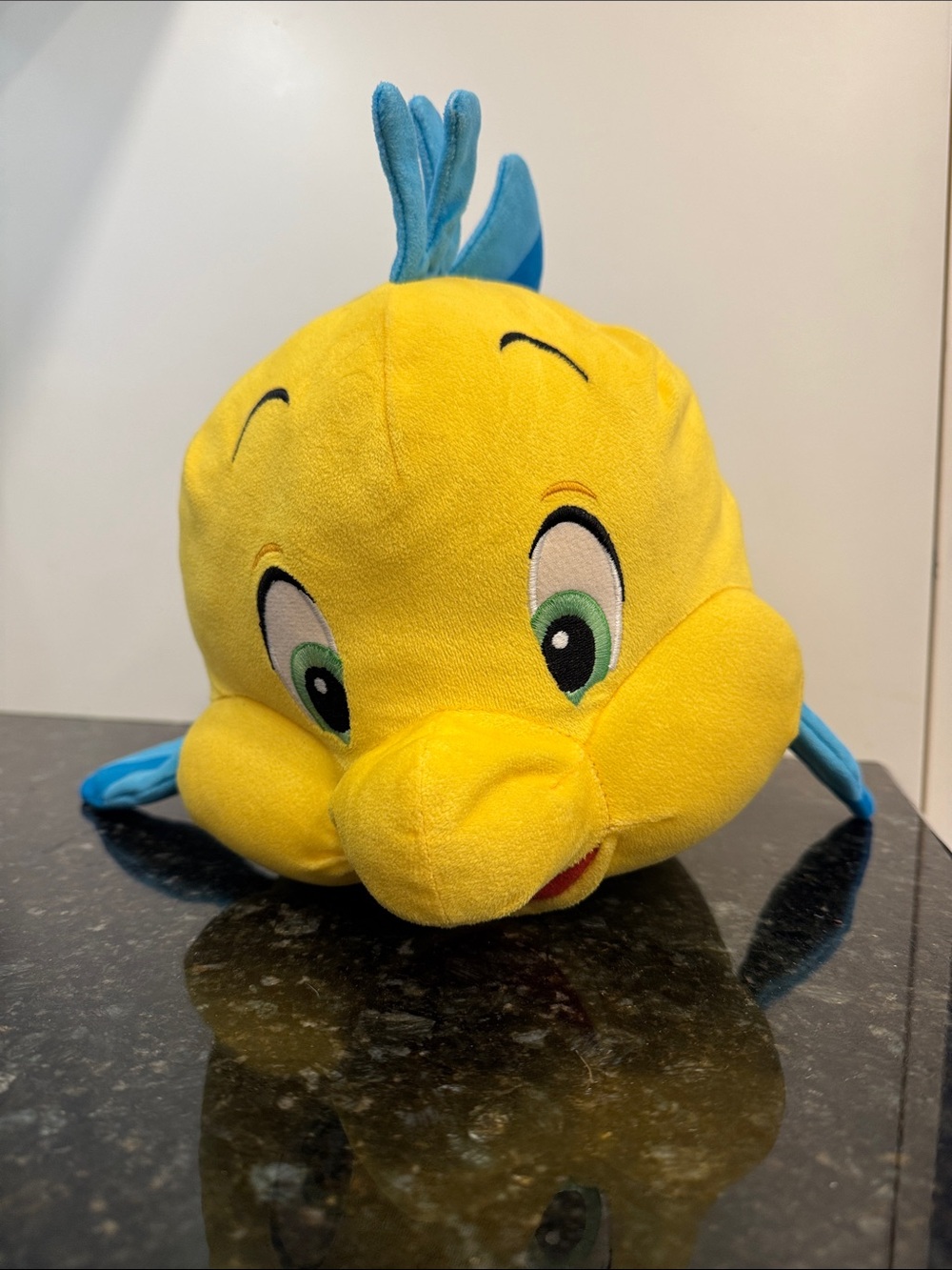 Disney Yellow and Blue Flounder Plush Character